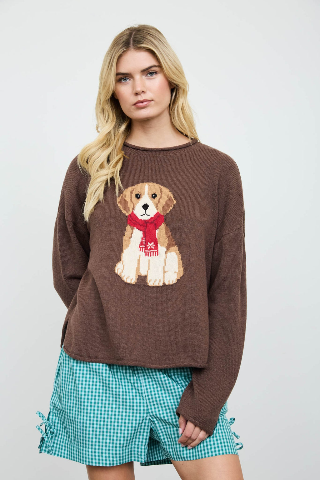 BP Puppy Motif Knit Pullover