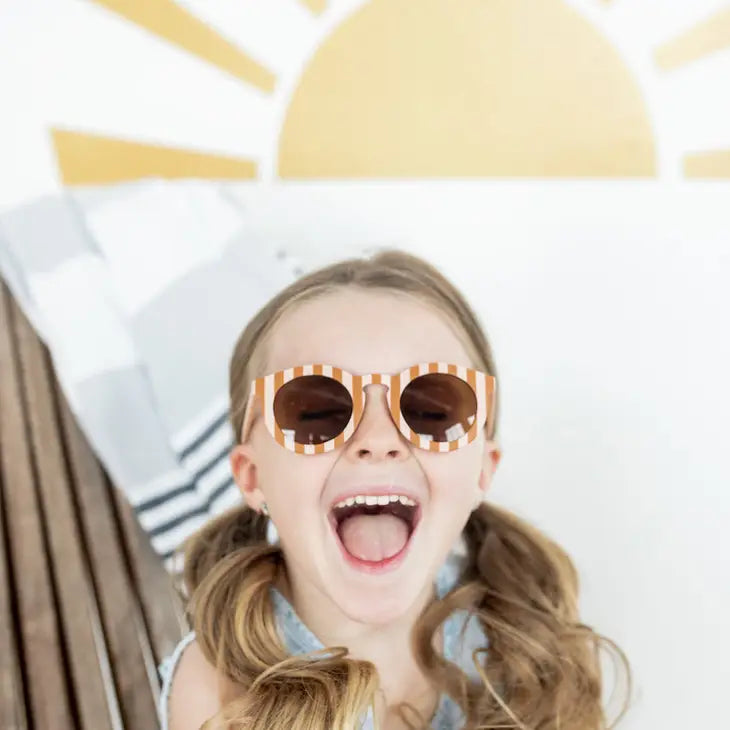 Kids Brown Stripe Sunnies