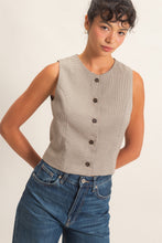 Load image into Gallery viewer, HF Houndstooth Buttoned Vest