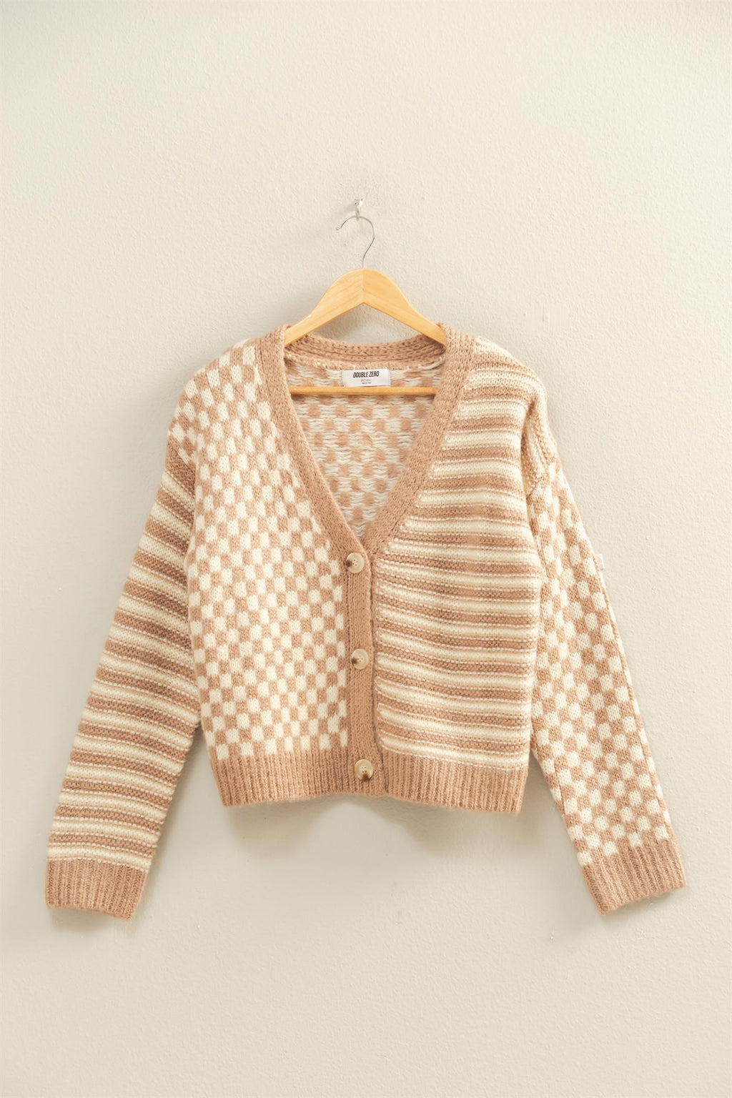 HF Stripe & Check Cardigan