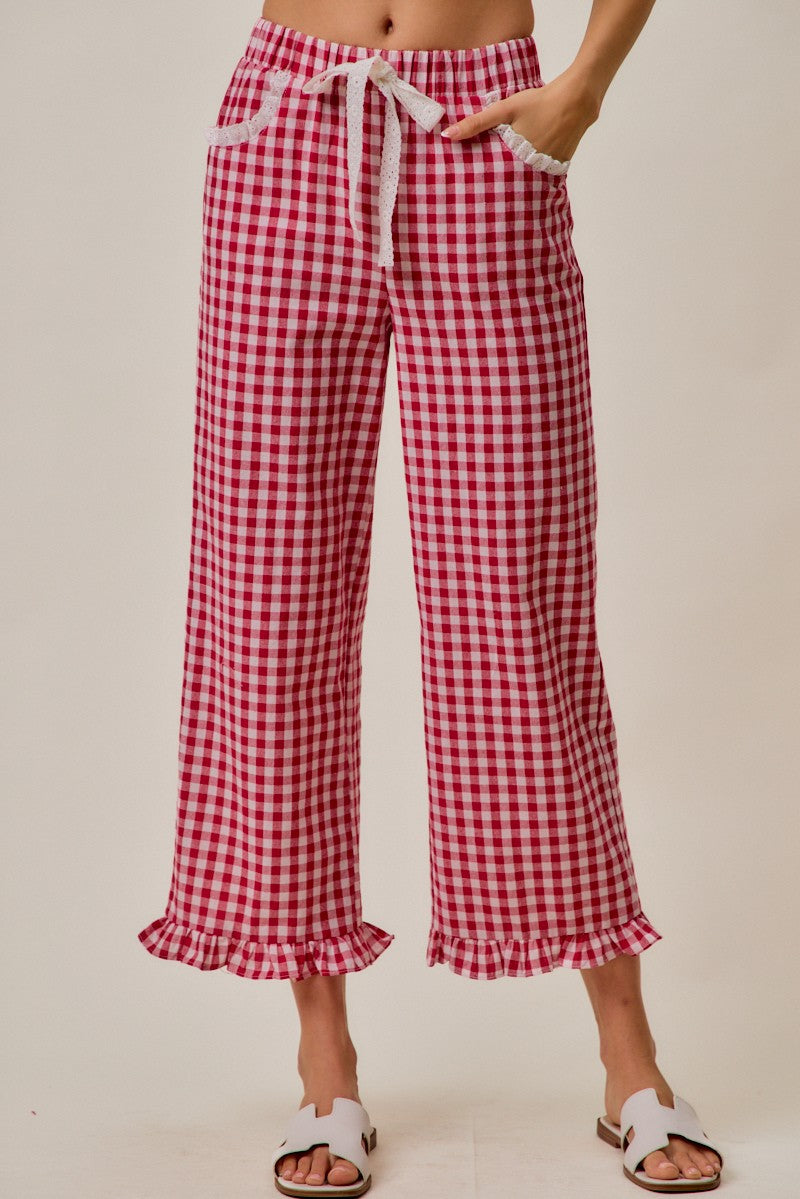 SM Red Gingham Pants