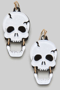 Glitter Skull Earings