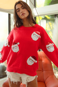 BB Sequin Santa Sweater