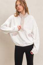 Load image into Gallery viewer, HF Contrast Button Collar Top