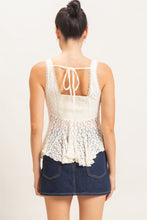 Load image into Gallery viewer, HF Lace V-neck Peplum Top