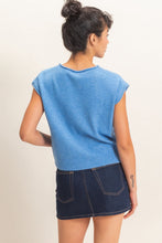 Load image into Gallery viewer, HF Rolled Edge Button Front Sweater Vest