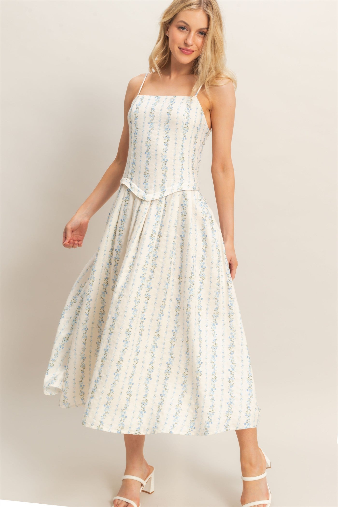 HF Square Neck Floral Dress
