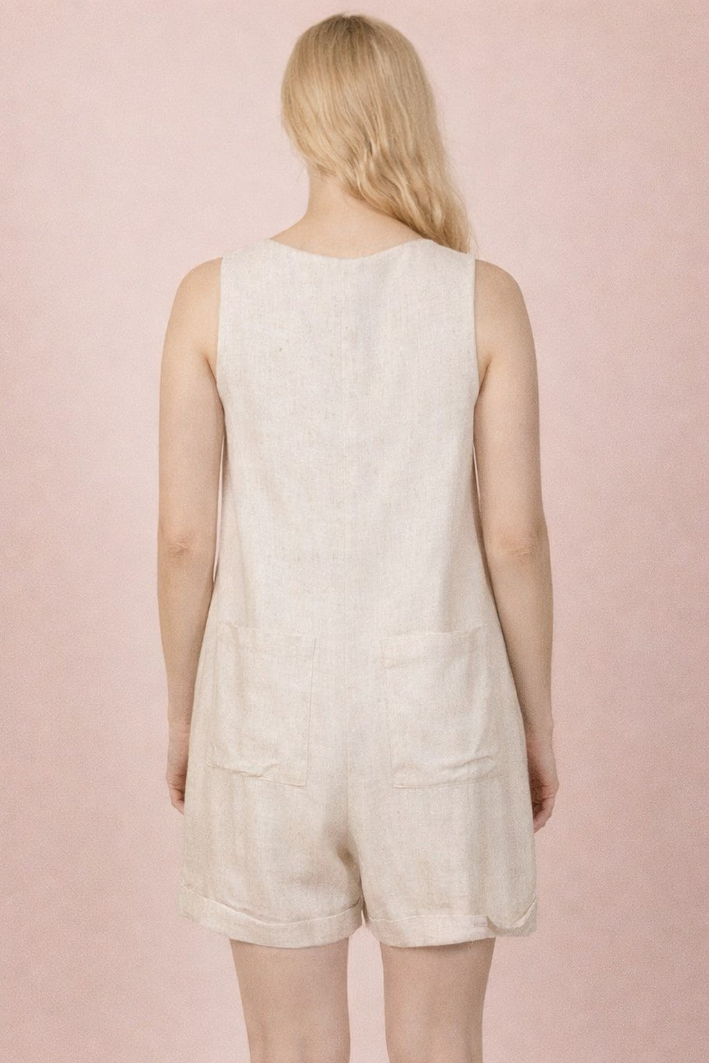 VJ Sleeveless Button Down Romper