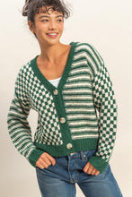 Load image into Gallery viewer, HF Stripe &amp; Check Cardigan