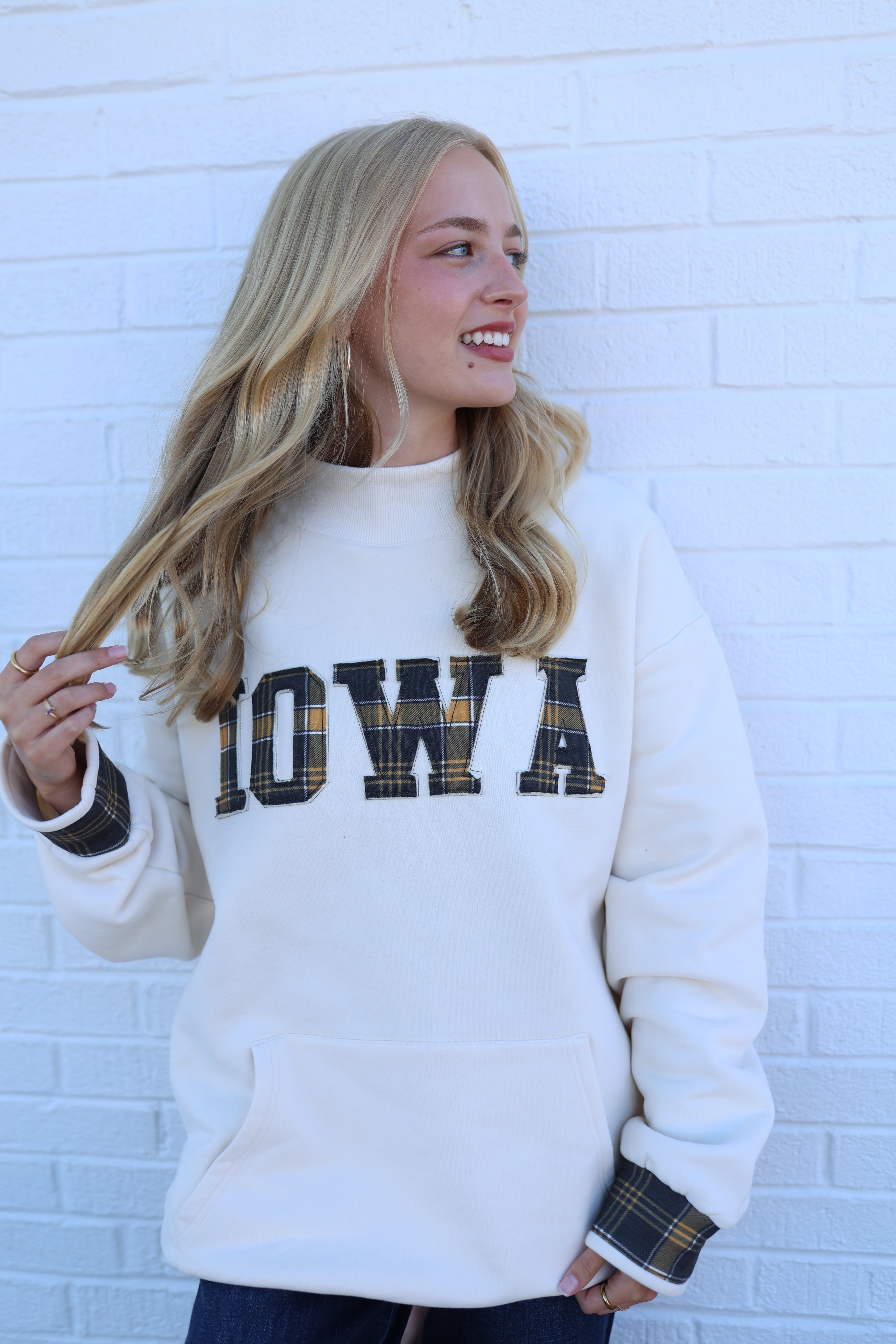 Iowa Plaid Mockneck