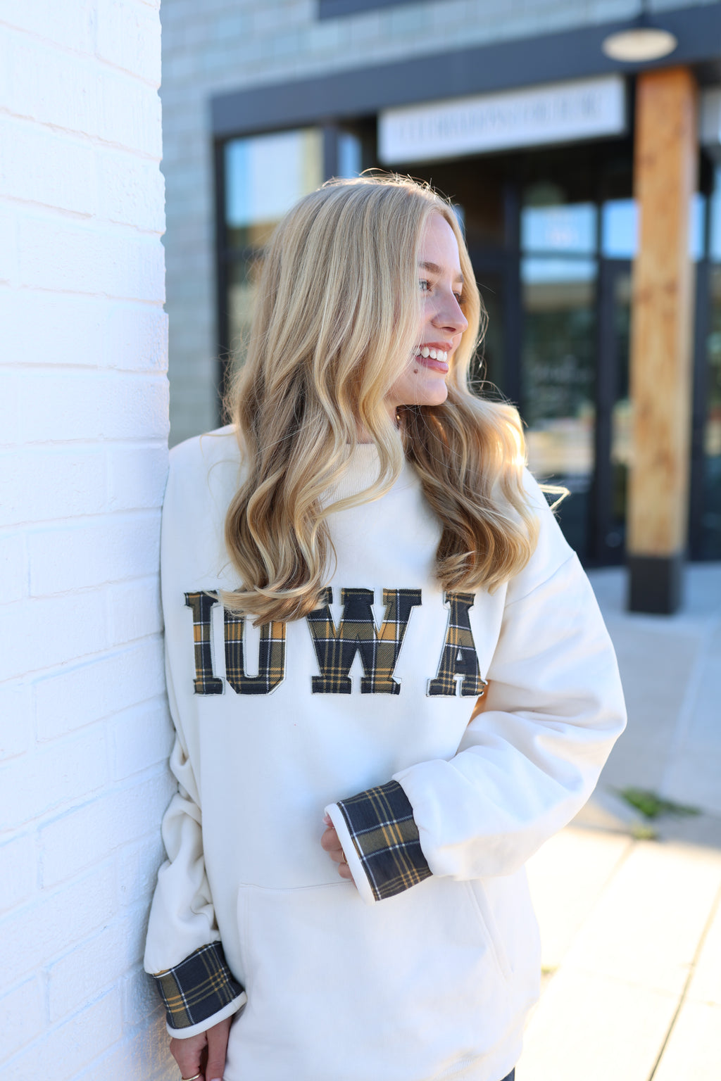 Iowa Plaid Mockneck