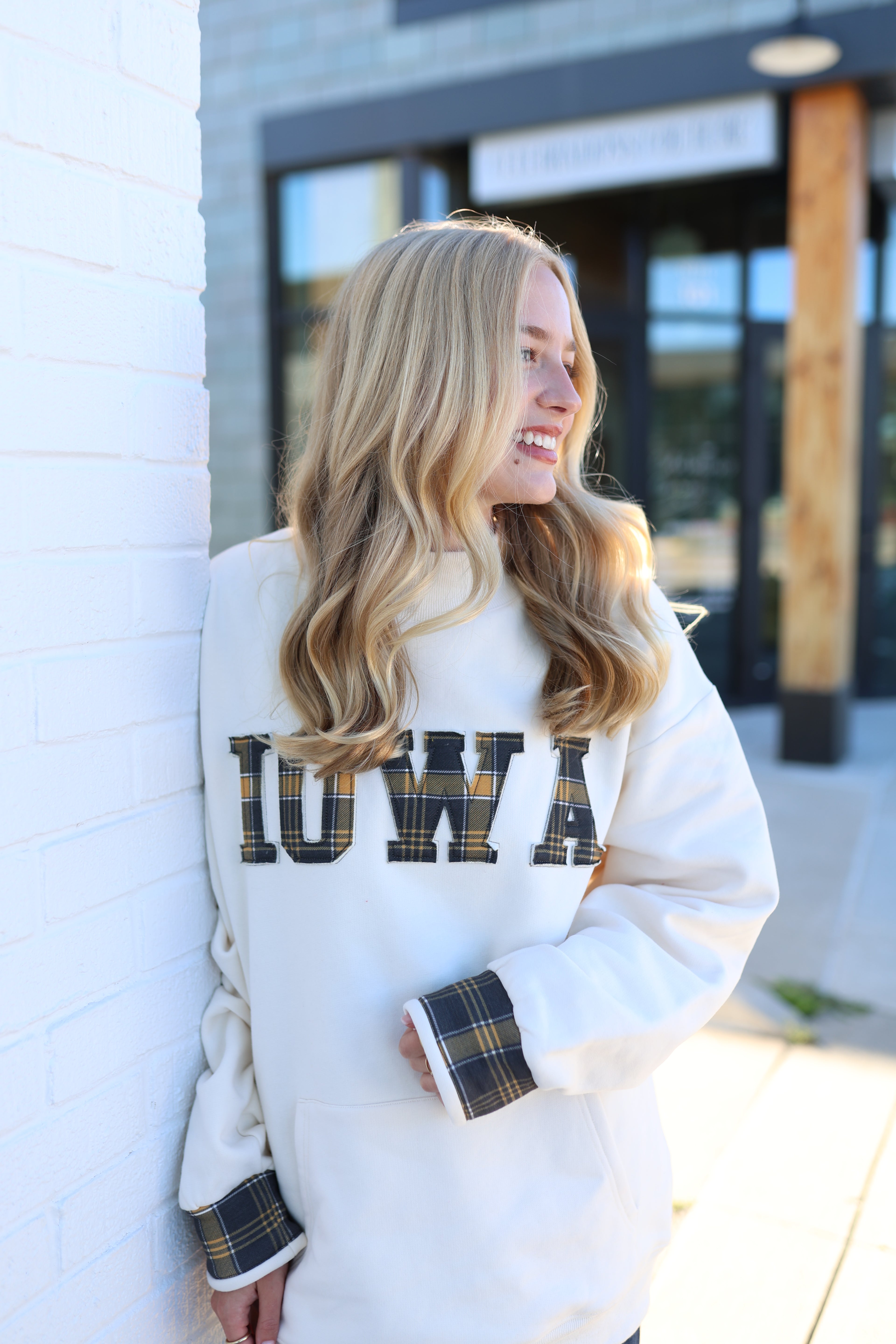 Iowa Plaid Mockneck