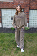 Load image into Gallery viewer, Brown Floral Sweatpants
