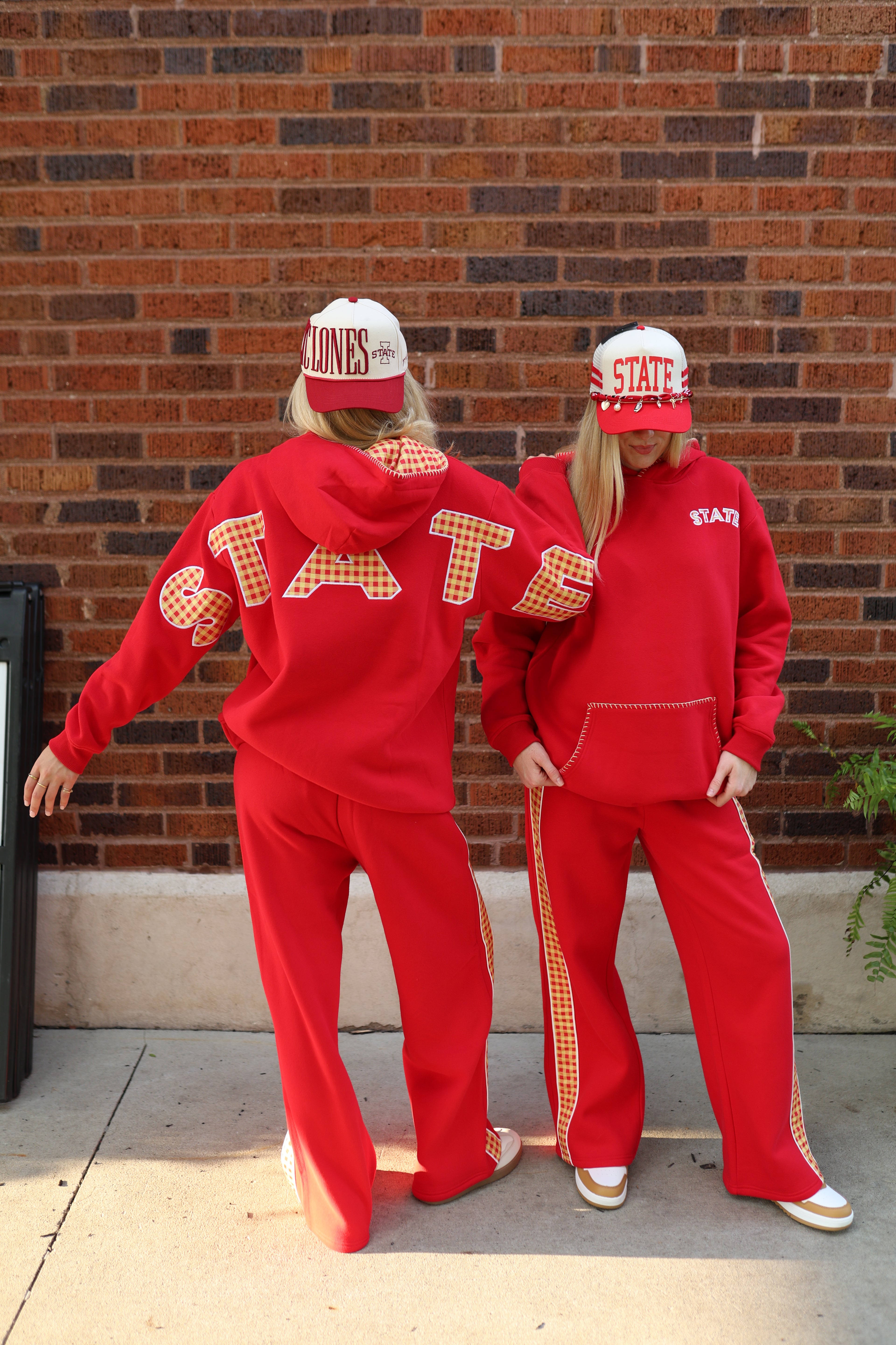 Red/Yellow Gingham Sweatpants