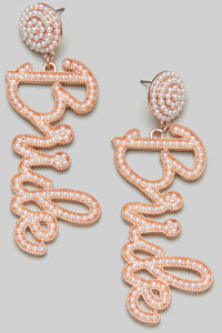 Beaded Bride Earring