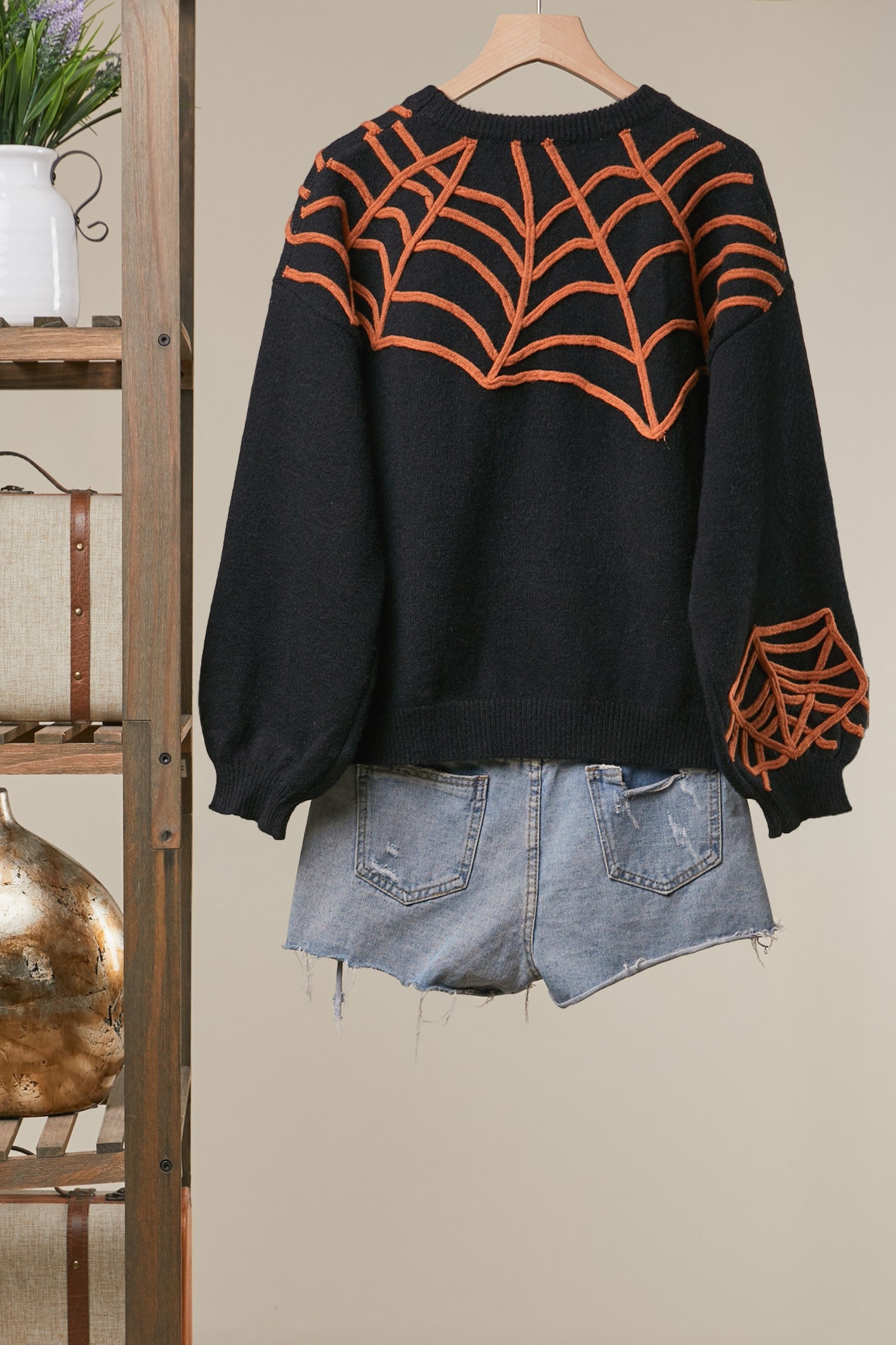 MEL Halloween Spider Sweater