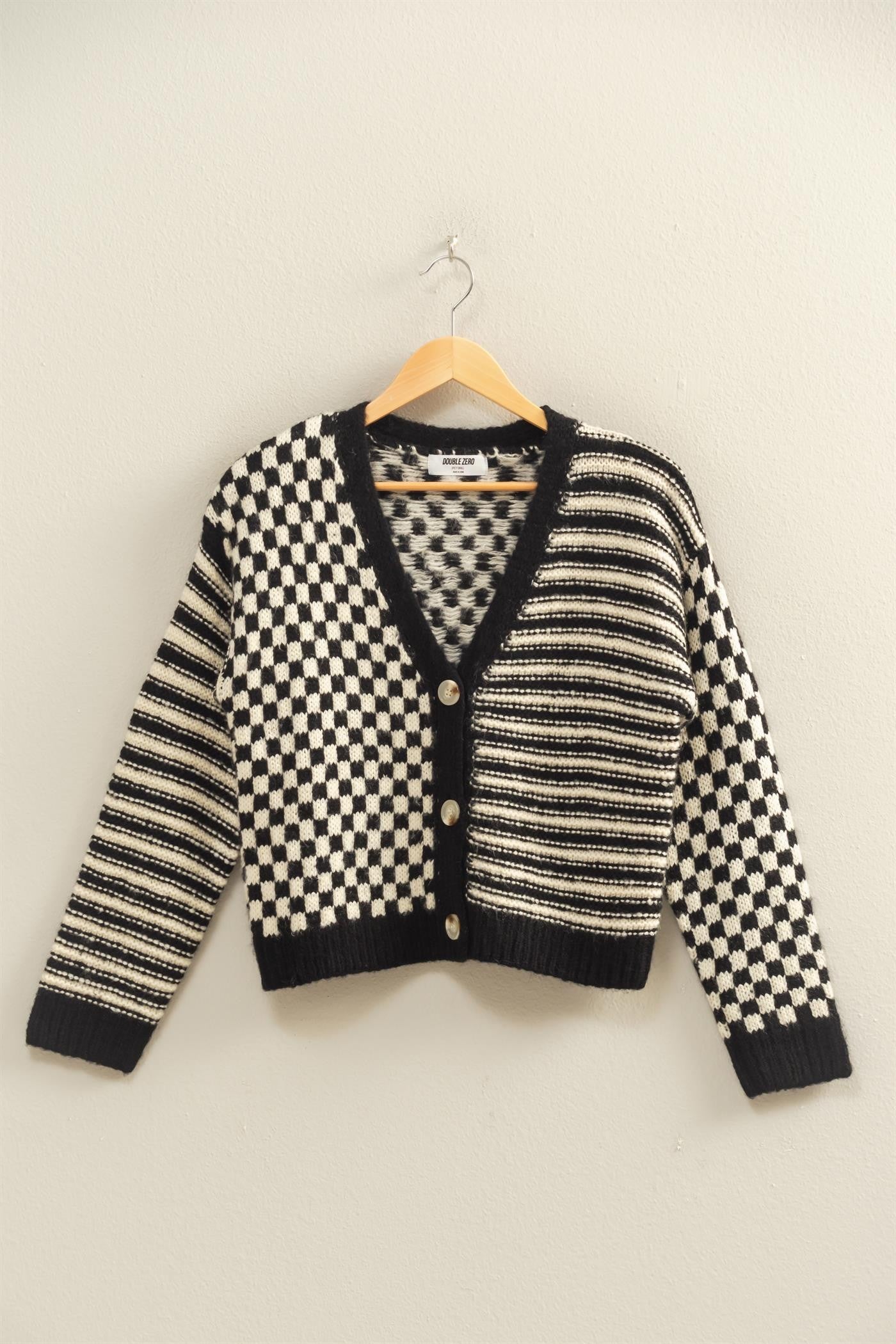 HF Stripe & Check Cardigan