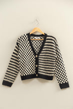 Load image into Gallery viewer, HF Stripe &amp; Check Cardigan