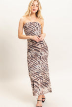 Load image into Gallery viewer, HF Strapless Printed Mesh Maxi Dress