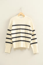 Load image into Gallery viewer, HF Stripe High Neck Sweater
