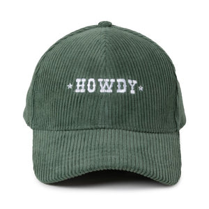 Howdy Corduroy Baseball Hat