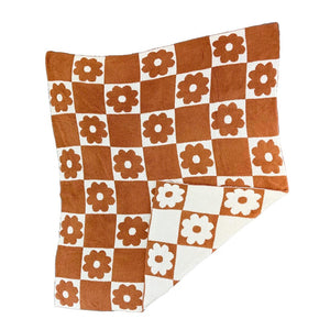 Rust Checkered Blanket