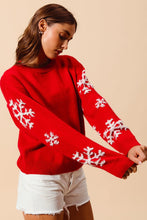 Load image into Gallery viewer, SM Snowflake Sleeve Sweater