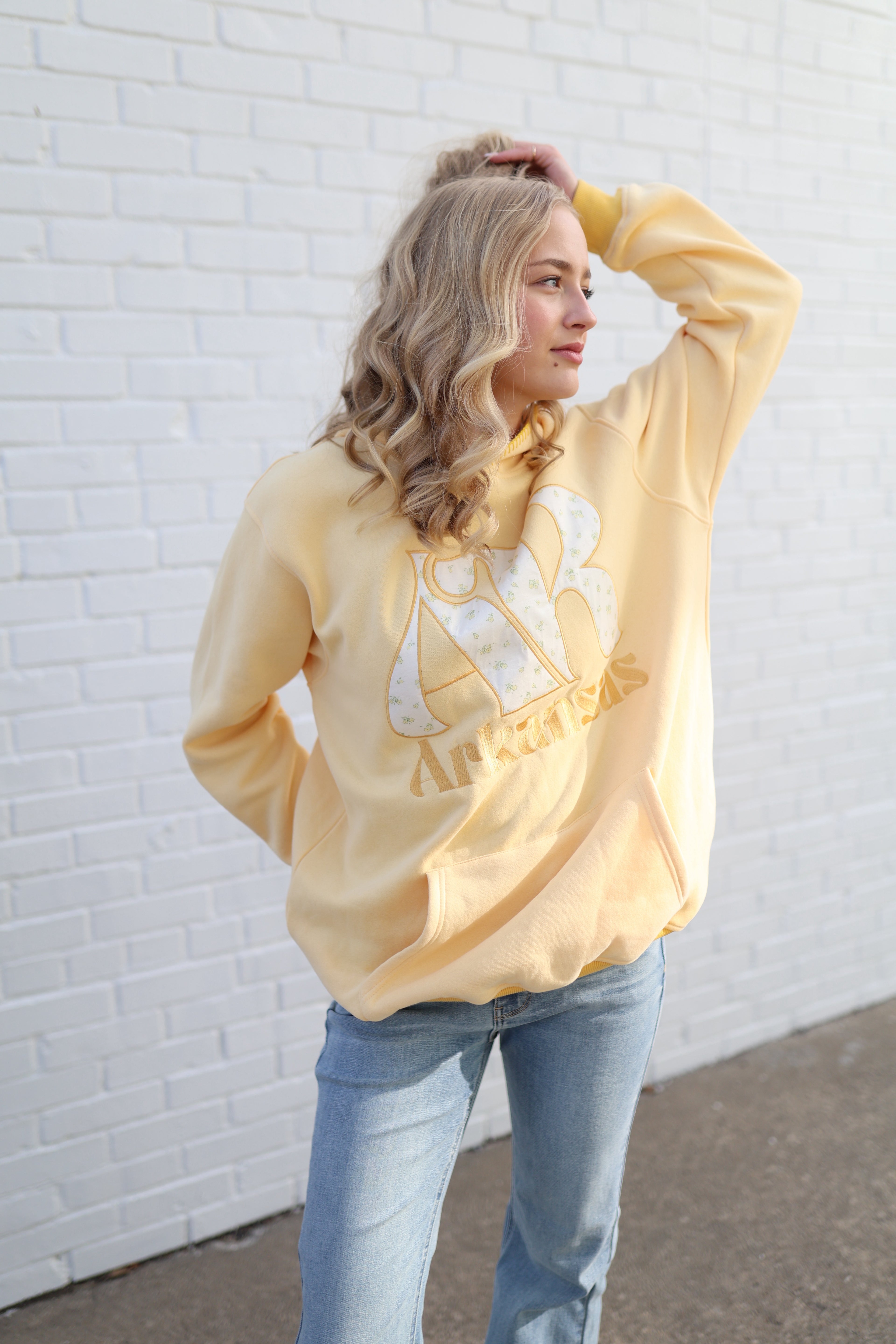 Yellow Arkansas Hoodie
