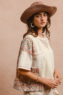 BB Gauze Mixed Top