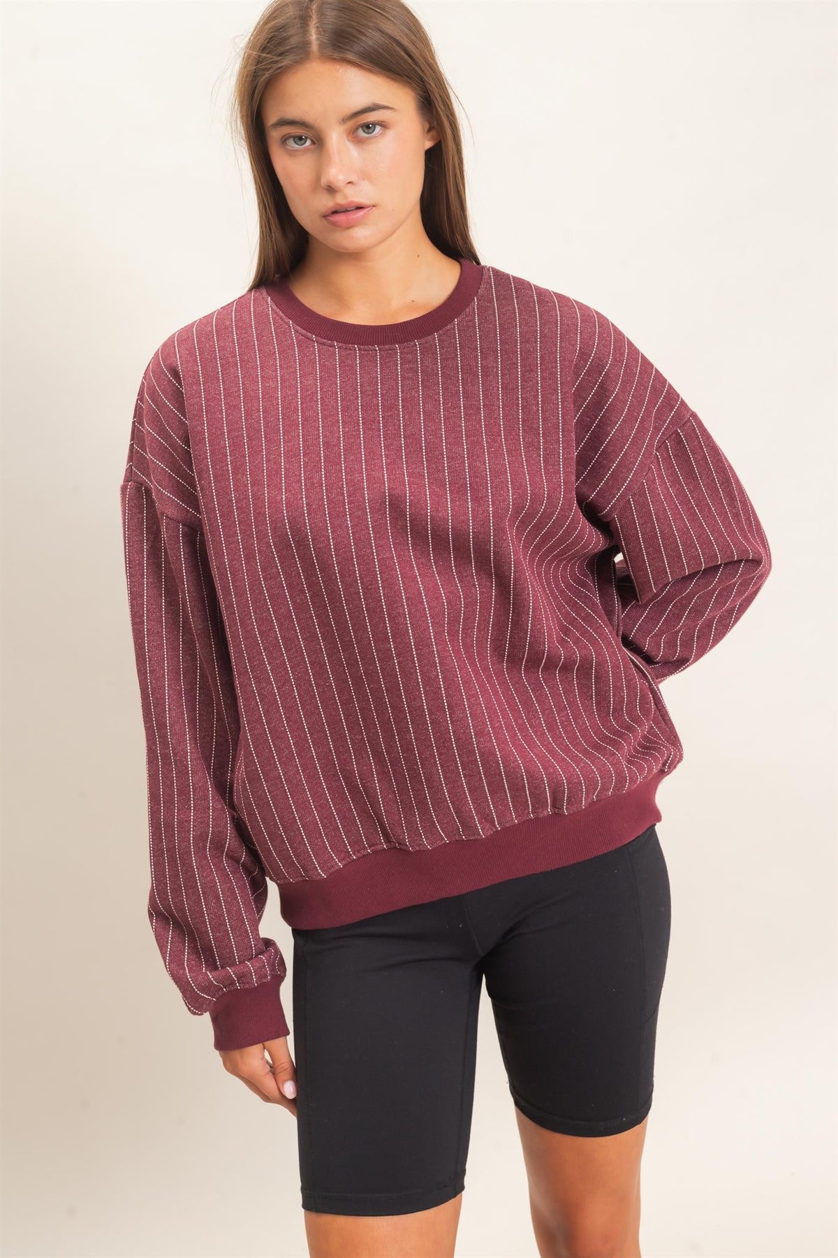 HF Pin Stripe Crewneck