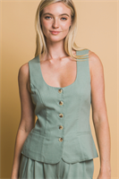 LT Sage Linen Vest