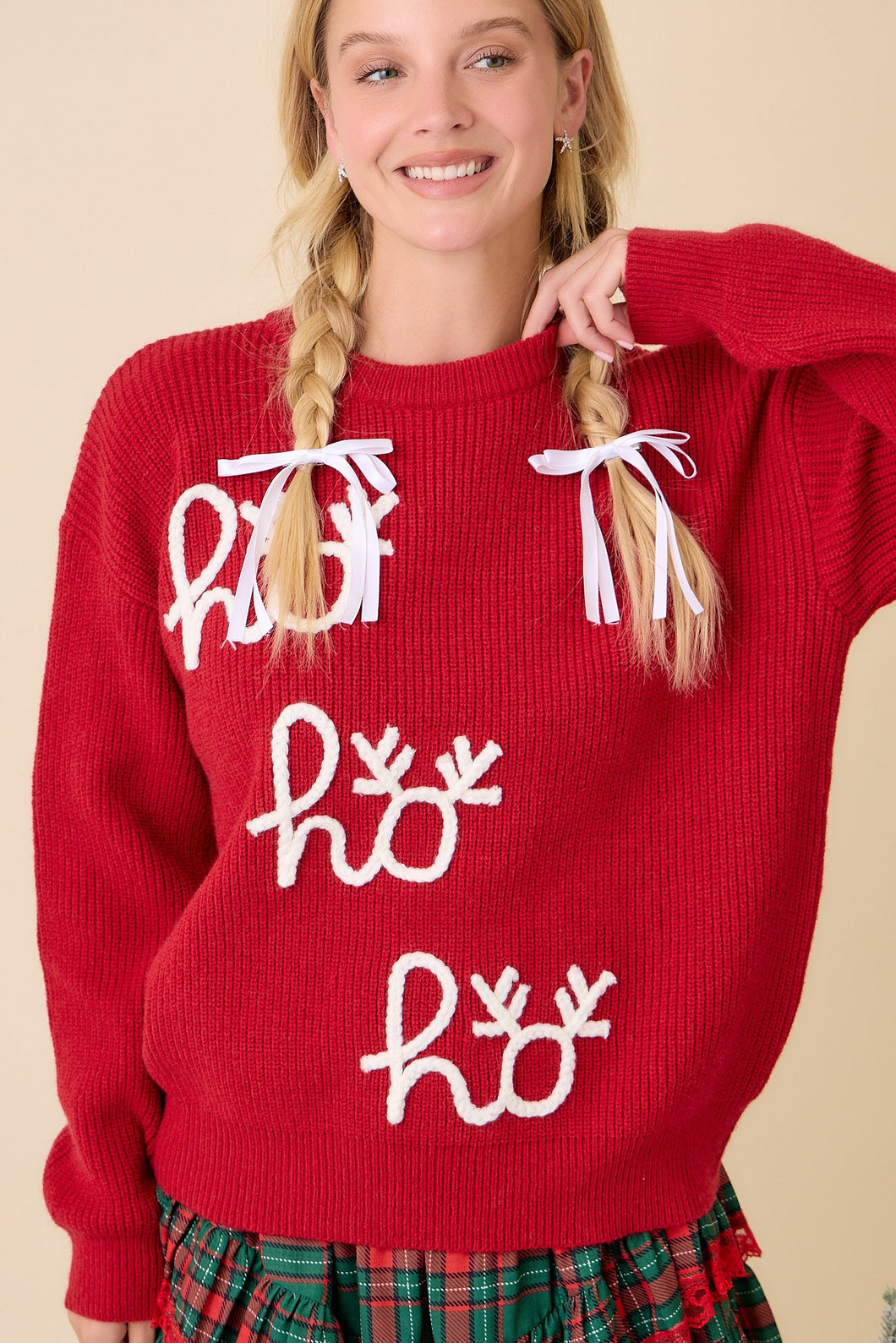 MS Ho Ho Ho Antler Sweater