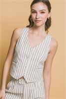 LT Striped Linen Vest