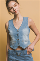 Load image into Gallery viewer, LT Denim Vest