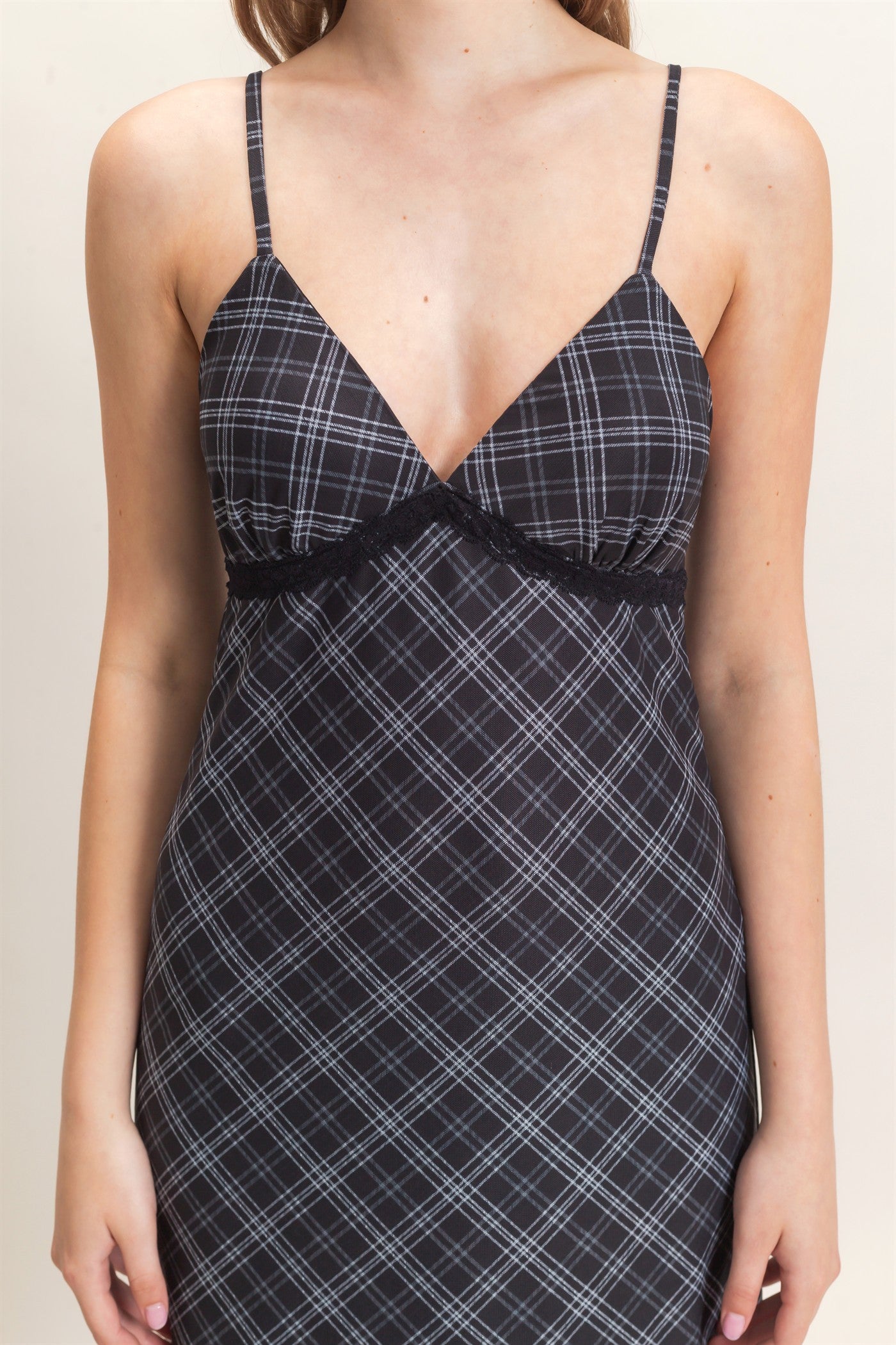 HF Plaid Spaghetti Strap Dress