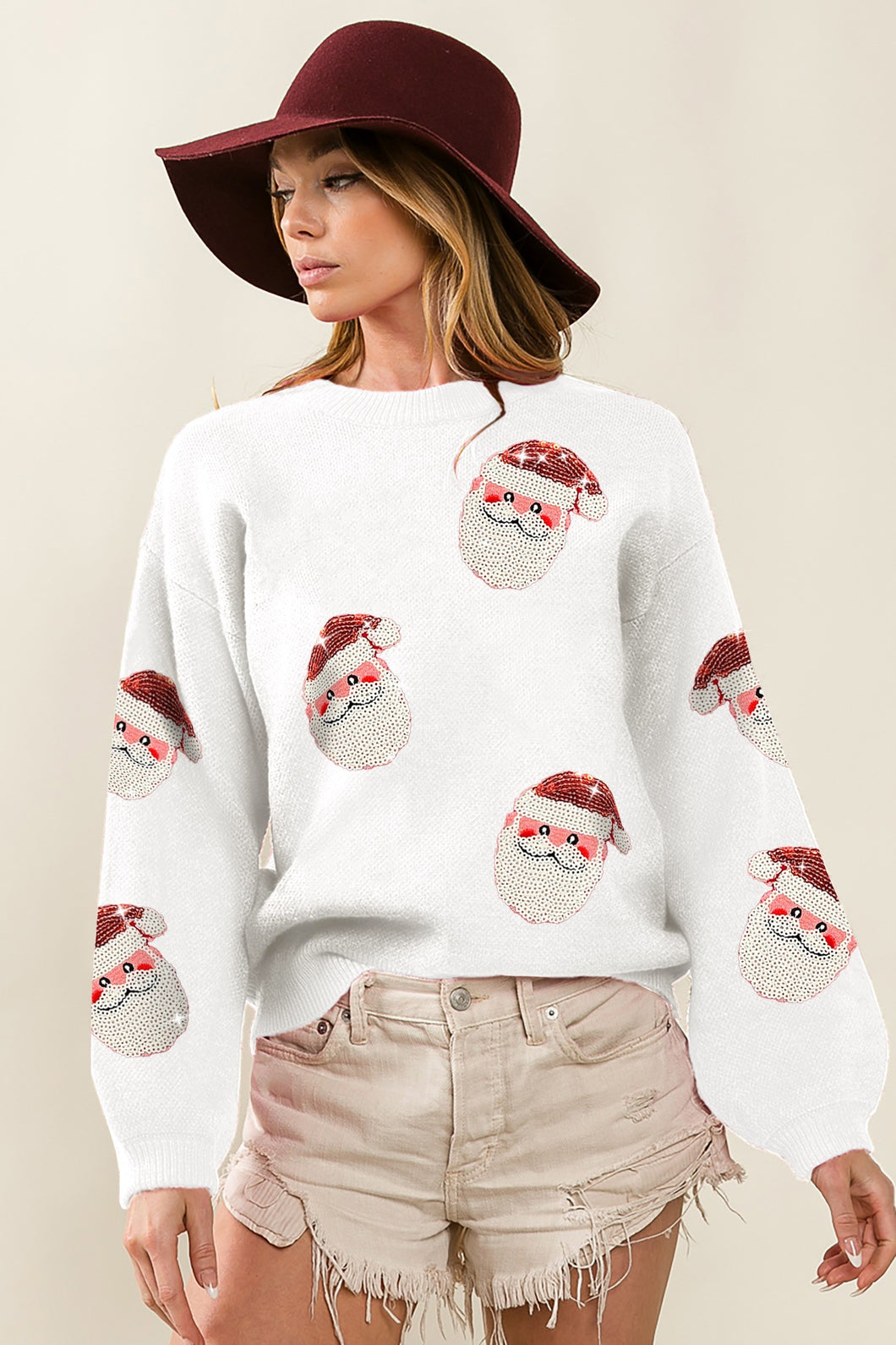 BB Sequin Santa Sweater
