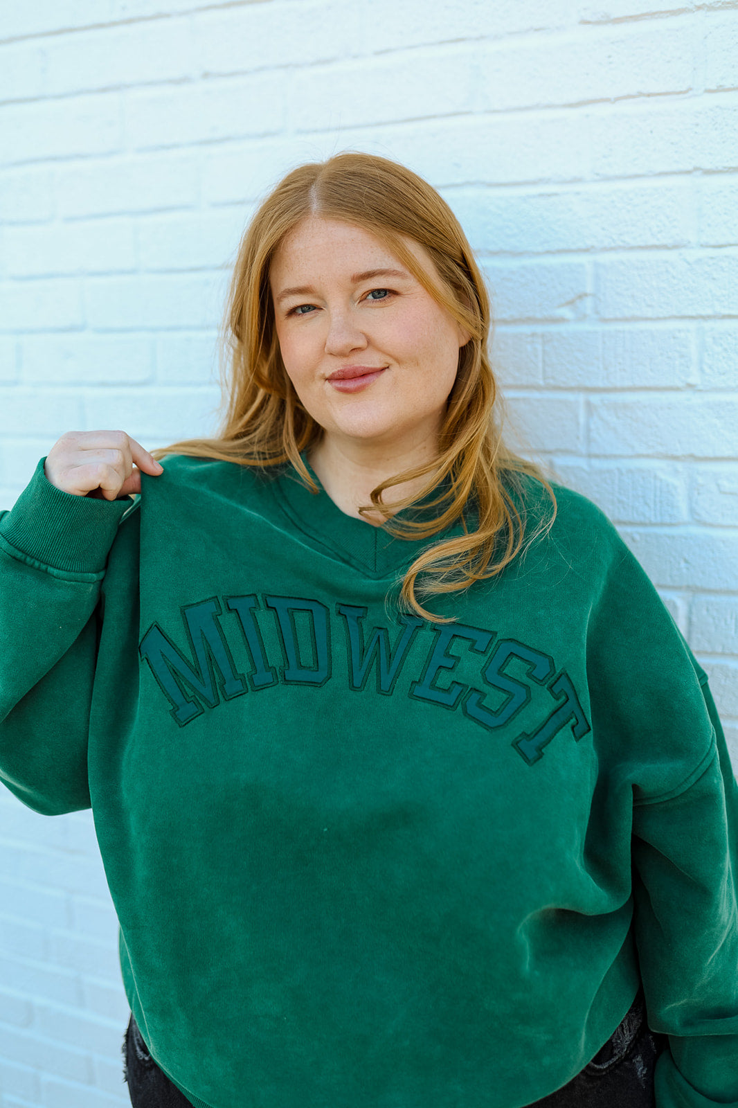 Green Midwest Vneck (Full Length)