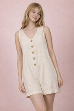 Load image into Gallery viewer, VJ Sleeveless Button Down Romper