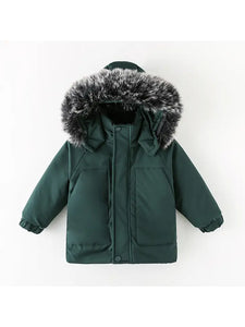 Kids Faux Fur Parka