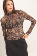 HF Leopard Mesh Top