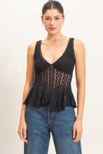 Load image into Gallery viewer, HF Lace V-neck Peplum Top
