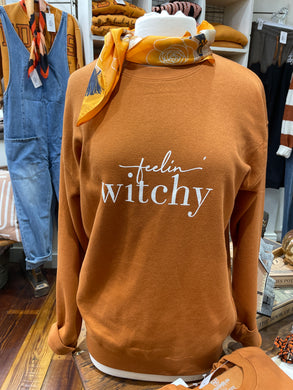 SB Burnt Orange Feelin Witch Crewneck