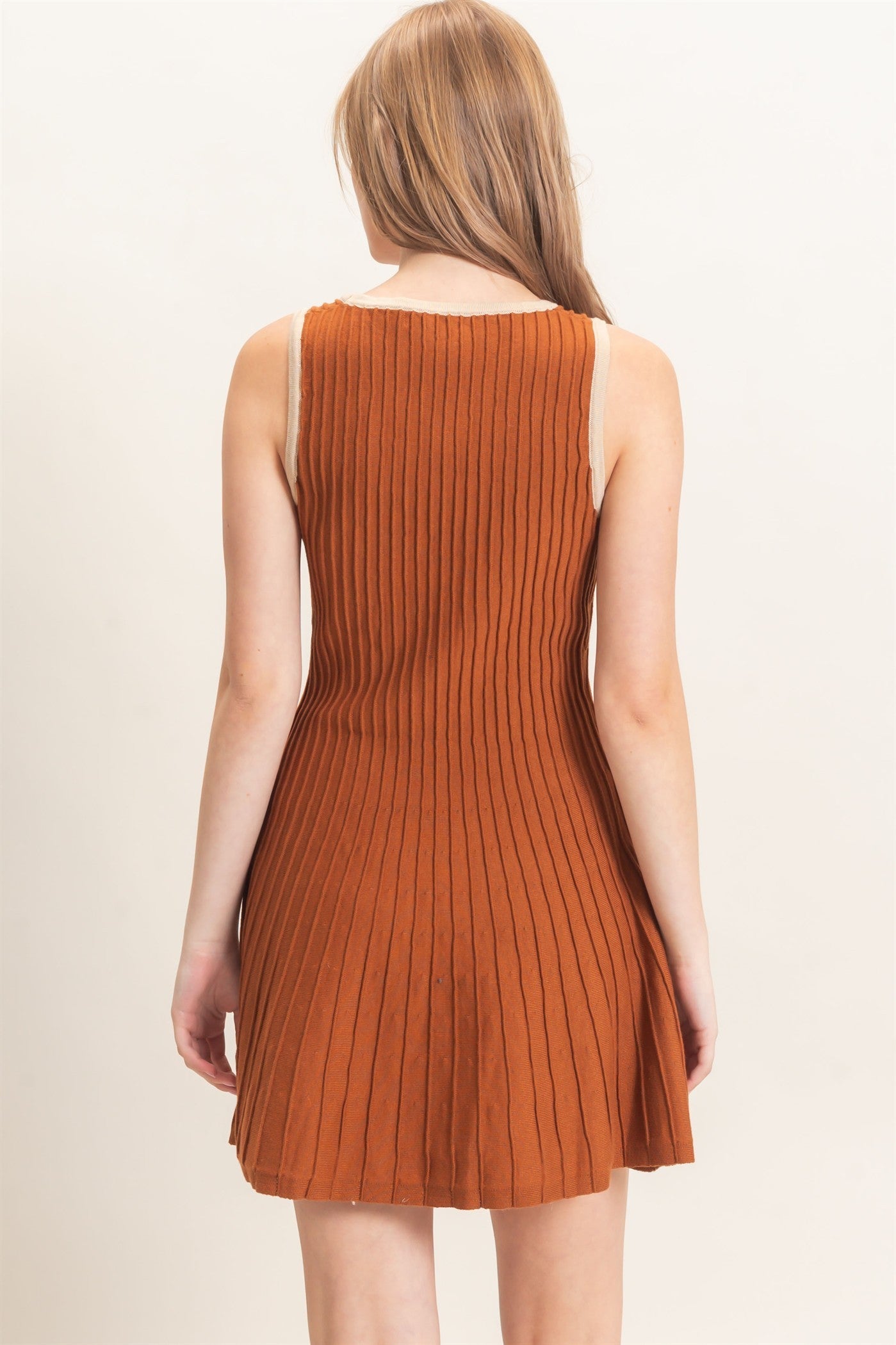 HF Ribbed Square Neck Mini Dress