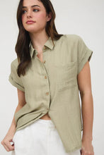 Load image into Gallery viewer, BP Cuff Sleeve Linen Blend Shirt