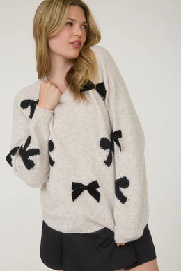 BP Oatmeal Bow Sweater