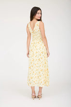 Load image into Gallery viewer, BP Floral Vneck Corset Midi Dress