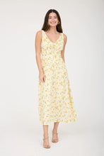 Load image into Gallery viewer, BP Floral Vneck Corset Midi Dress