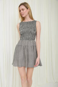 BP Gingham Sleeveless Smocked Mini Dress