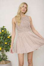 Load image into Gallery viewer, BP Gingham Sleeveless Smocked Mini Dress