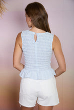 Load image into Gallery viewer, BP Stripe Sleeveless Smocked Top
